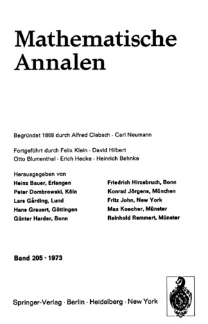 Mathematische Annalen GDZ Göttinger Digitalisierungszentrum